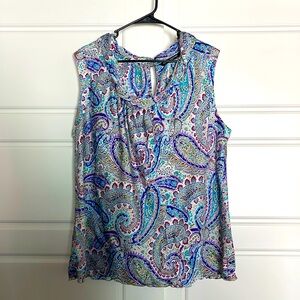 Blue, Pink & Green Blouse